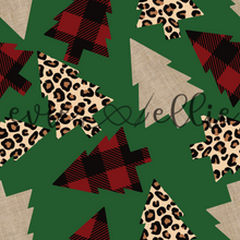 Load image into Gallery viewer, Buffalo Plaid, Linen, & Leopard Trees-- Multiple Colors