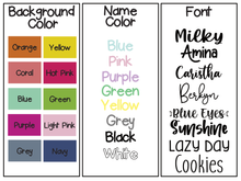 Load image into Gallery viewer, Two Fonts Name-- Summer Colors

