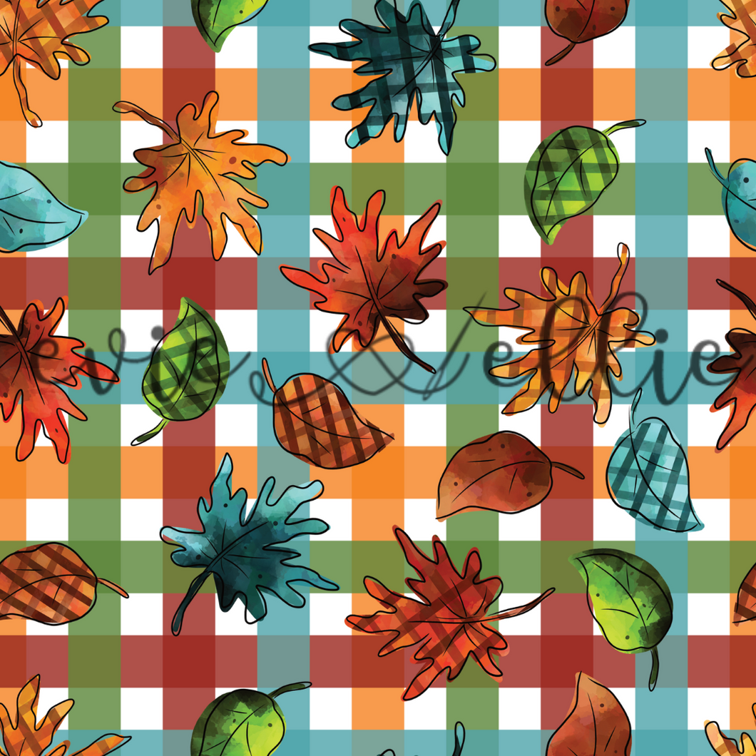 Plaid Leaves - Multiple Colors