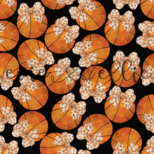 Load image into Gallery viewer, Basketballs and Leopard Bows- Multiple Colors
