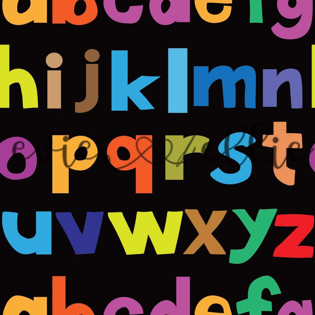 Alphabet - Multiple Colors – Evie and Ellie Designs