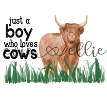 Load image into Gallery viewer, Just a Boy Who Love Cows-- Multiple Options
