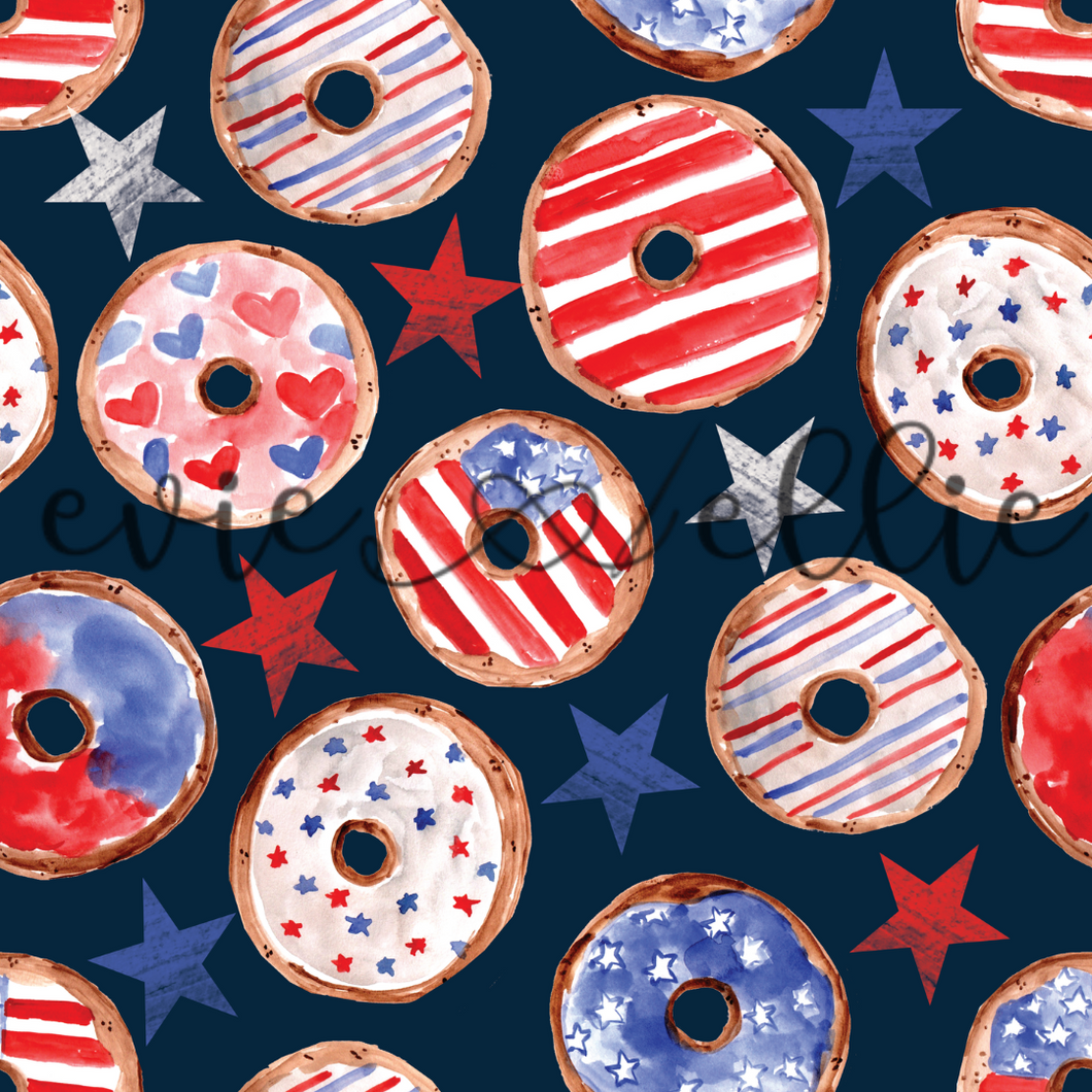 4th of July Donuts  - Multiple Colors