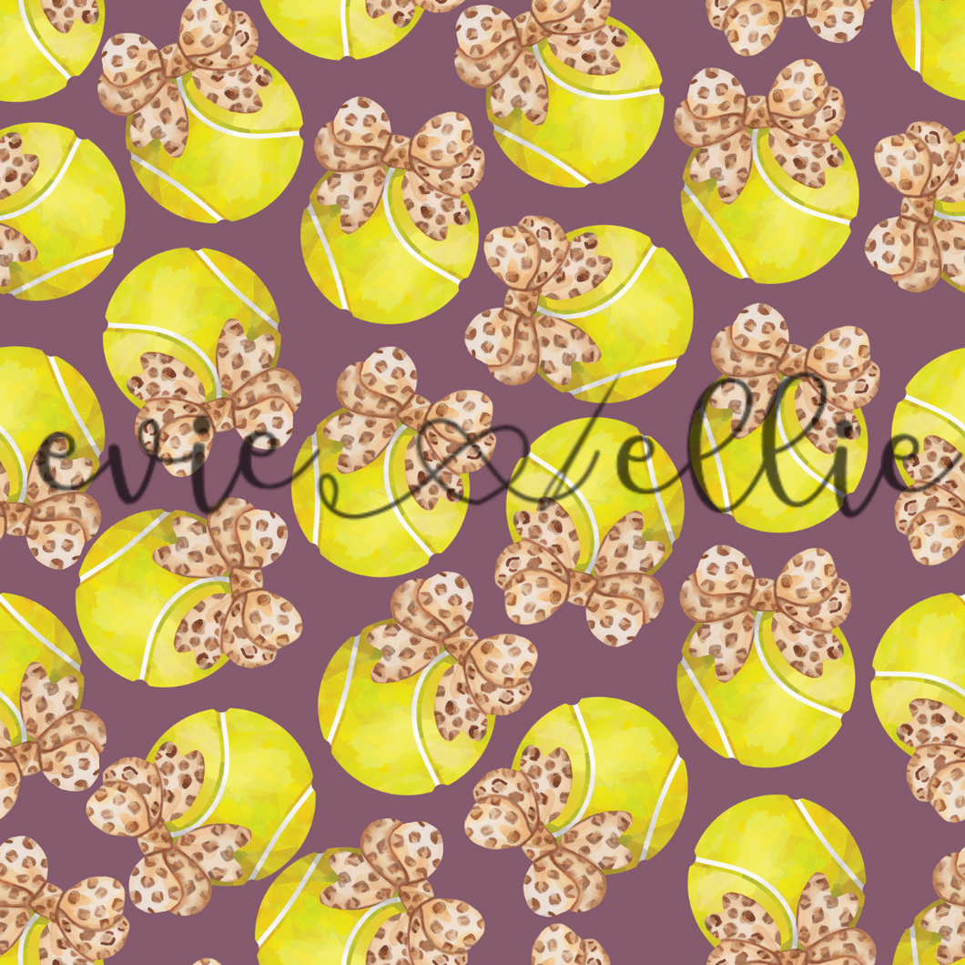 Tennis Balls and Leopard Bows- Multiple Colors