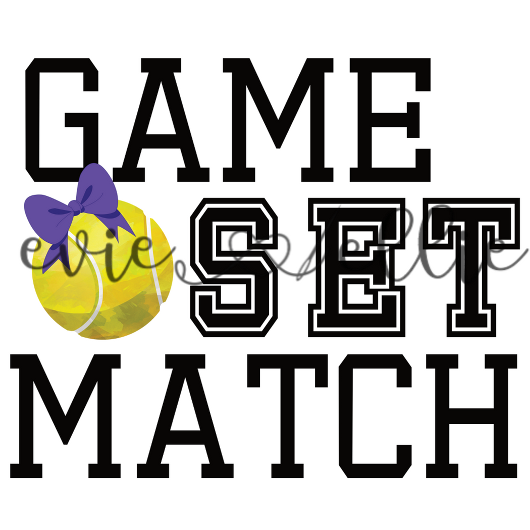 Game Set Match Sub- Multiple Colors