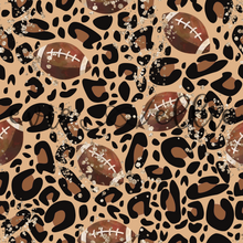 Load image into Gallery viewer, Footballs and Leopard Print- Multiple Colors
