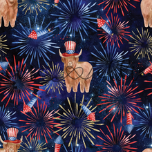 Load image into Gallery viewer, 4th of July Firework Cows with Hats-- Multiple Colors
