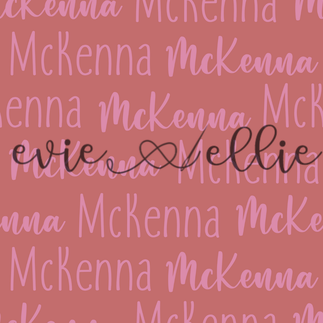 Two Fonts Name-- Boho Colors