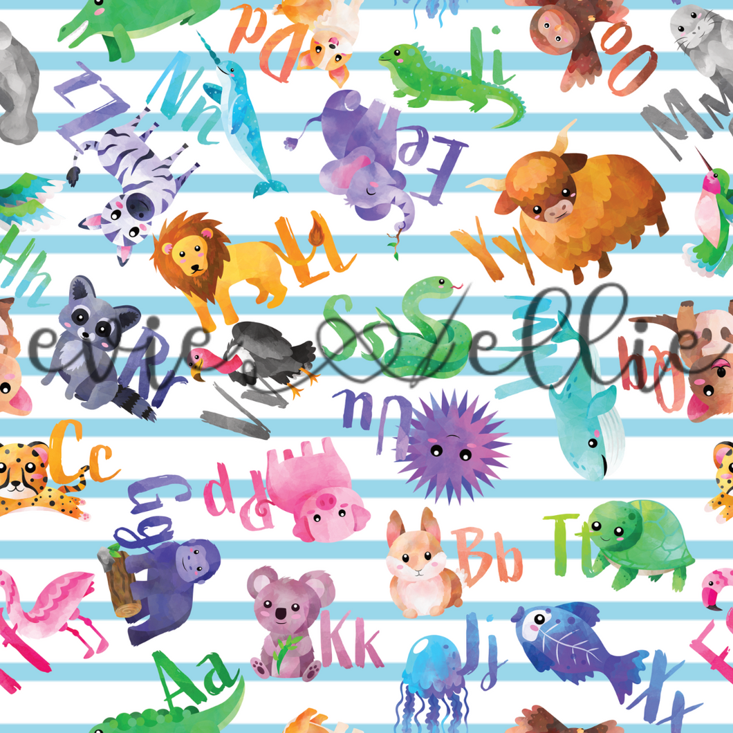 Animal Letters-- Multiple Colors