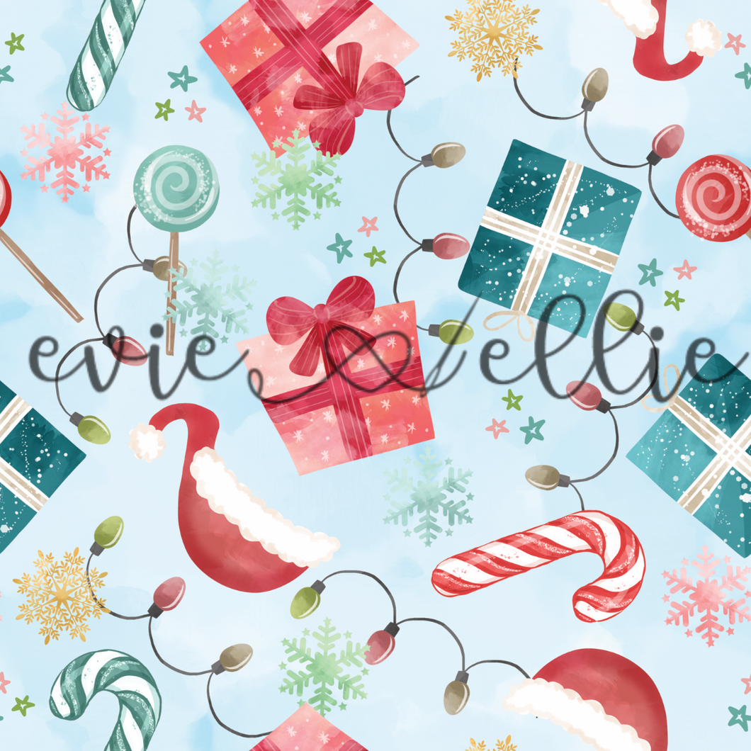 Santa Hats and Presents - Multiple Colors