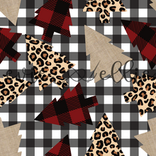 Load image into Gallery viewer, Buffalo Plaid, Linen, &amp; Leopard Trees-- Multiple Colors
